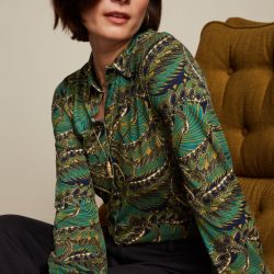 King Louie - Maisie - Venus Blue - Blouse - Uniek Ladies