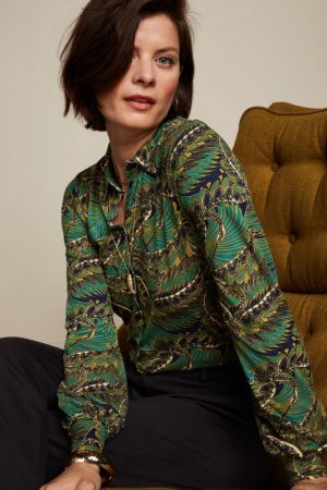King Louie - Maisie - Venus Blue - Blouse - Uniek Ladies
