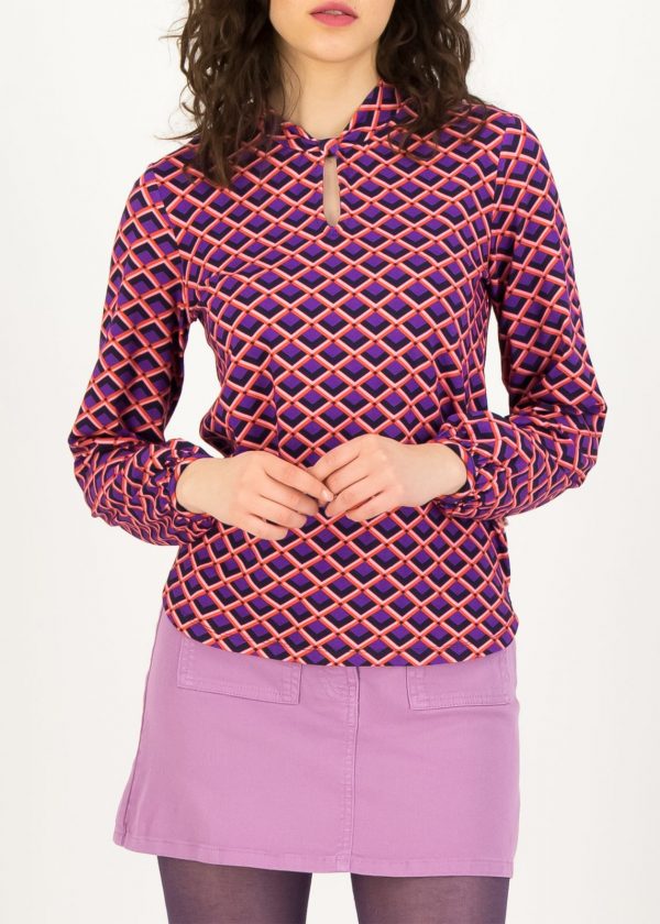 Blutsgeschwister - Longsleeve Oh my Knot Shine Like A Diamond Check - Top - Uniek Ladies