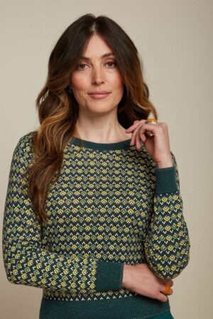 King Louie - Agnes Top Darling - Pine Green - Uniek Ladies