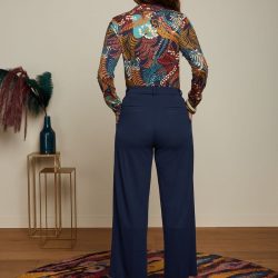 King Louie - Frederica Pants Milano - Evening Blue - Uniek Ladies