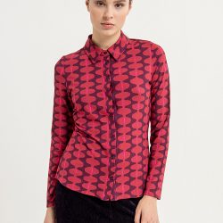 Surkana - Blouse - Retro - Maroon - Uniek Ladies