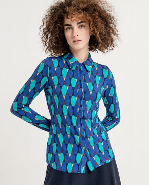 Surkana - Blouse - Wabi - Retro - Blauw - Uniek Ladies