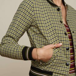 King Louie - Cleo Jacket Pied De Poule - Woodbine Green - Uniek Ladies