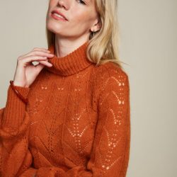 King Louie Jeanie Sollneck Top Farfalle Caspia Caramel - Uniek Ladies