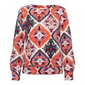 &Co Woman - Dory Big Ikat - Navy - Uniek Ladies