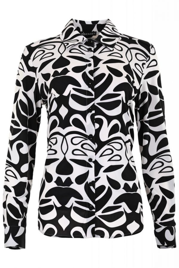 Maicazz - Garbi - Blouse - Black_White - Uniek Ladies