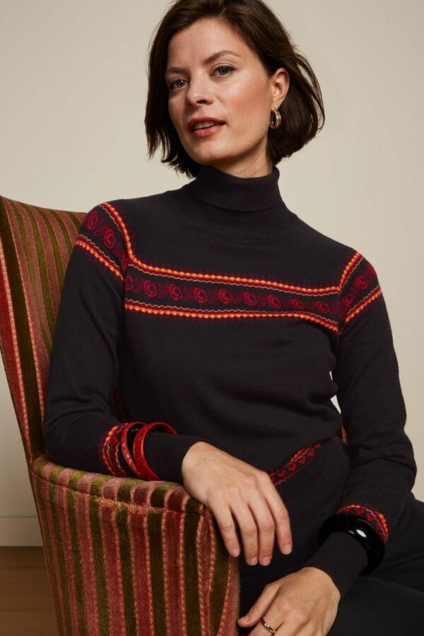 King Louie - Rollneck - Molena - Black - Uniek Ladies - Aalten