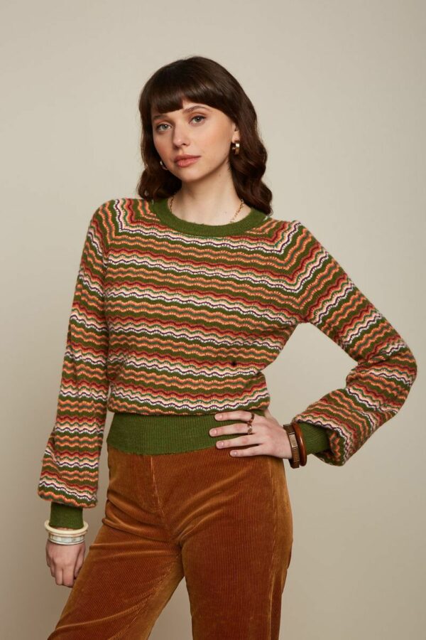 King Louie - Raglan Sweater - Olive Green - Twitty - Uniek Ladies - Aalten