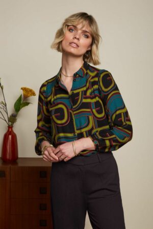 King Louie - Carina Blouse - Zappa - Black - Uniek Ladies - Aalten