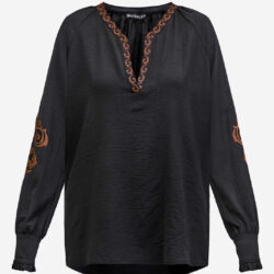 Maicazz - Haley Blouse - Black Cognac - Uniek Ladies