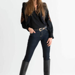 Maicazz - Blouse - Haley - Black Cognac - Uniek Ladies