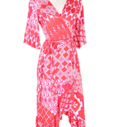 Jurk Mallorca Dress Patchwork Pink - Bindi