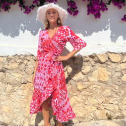 Jurk Mallorca Dress Patchwork Pink - Bindi