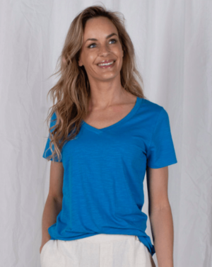 Top/T-shirt Seattle Aster Blue - The Clothed Premium Basics