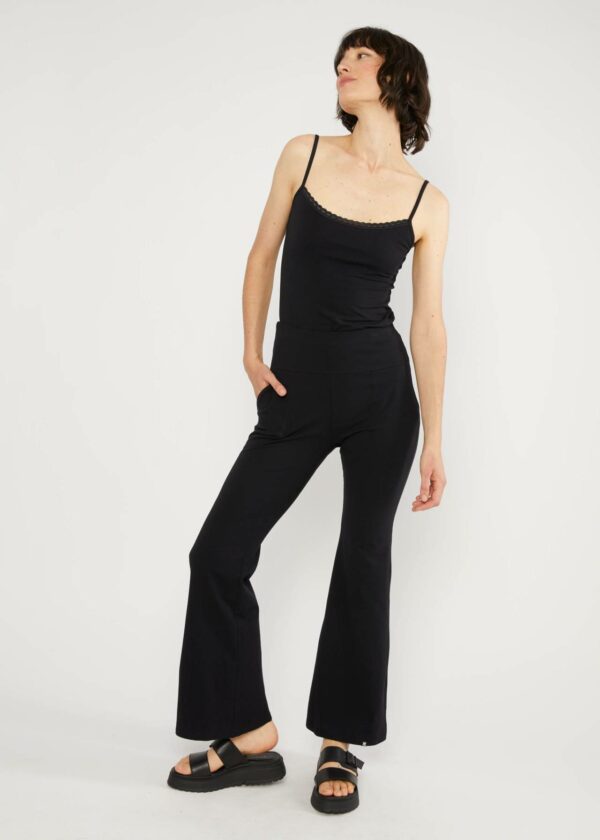 Broek Logo Easy Flared - Everything in my pitch Black - Blutsgeschwister