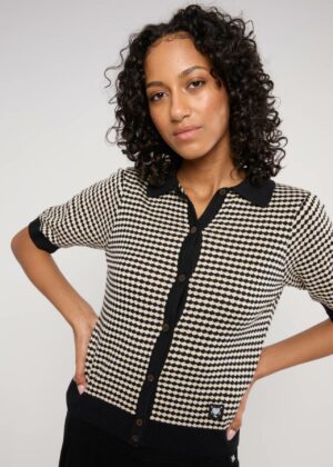 Vest Petite Poloette - Mixed dots black white - Blutsgeschwister