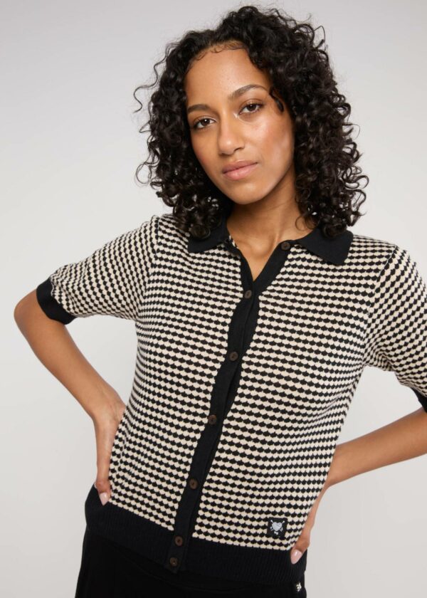 Vest Petite Poloette - Mixed dots black white - Blutsgeschwister