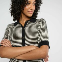 Vest Petite Poloette - Mixed dots black white - Blutsgeschwister