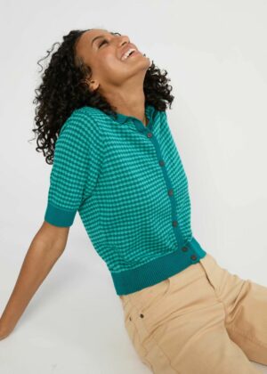 Vest Petite Poloette - Everything Mixed dots Blue Petrol - Blutsgeschwister