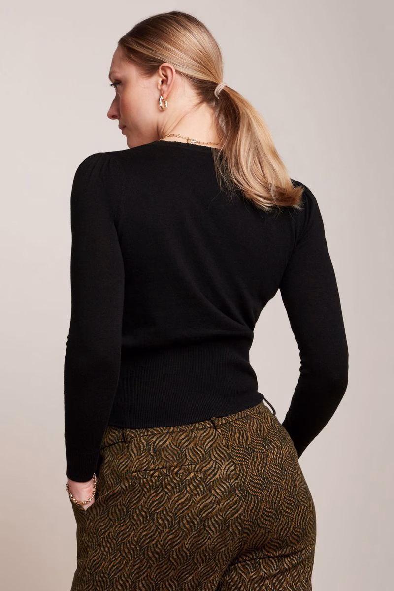 Vest Cardi V Cocoon Black - King Louie