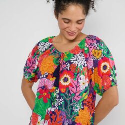 Blouse Magic Maiden - Everything in coral flower - Blutsgeschwister
