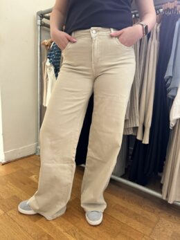 Jeans - Wide Leg Off White - Toxik3 Paris