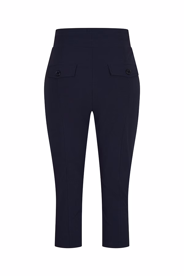 Broek Capri Dark Blue Travelstof - Mi Piace