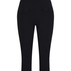 Broek Capri Black Travelstof - Mi Piace