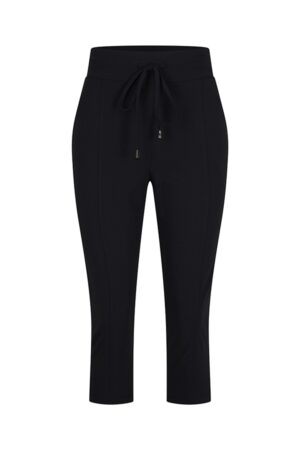 Broek Capri Black Travelstof - Mi Piace