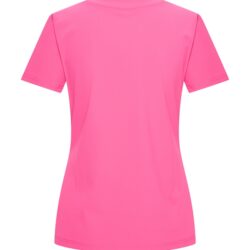 T-shirt V-hals Fuchsia Travelstof - Mi Piace