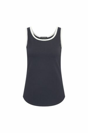 Singlet Dark Blue/White Modal - Mi Piace