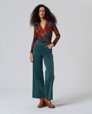 Broek Flared met opgestikte zakken Steel Blue WNT25 - Surkana