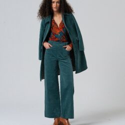 Broek Flared met opgestikte zakken Steel Blue WNT25 - Surkana
