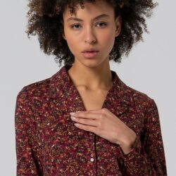 Blouse Smoking Collar Tile WNT25 - Surkana
