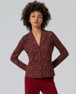Blouse Smoking Collar Tile WNT25 - Surkana