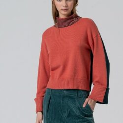 Sweater met col contrasterende kleuren WNT25 - Surkana
