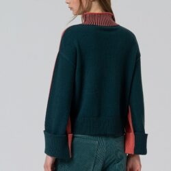 Sweater met col contrasterende kleuren WNT25 - Surkana