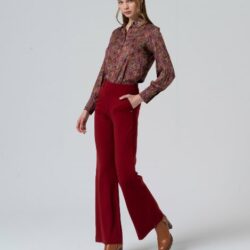 Broek Straight English Red