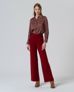 Broek Straight English Red