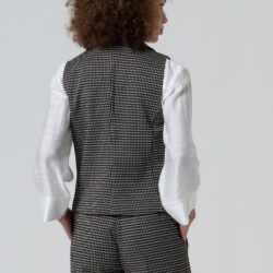 Gilet Houndstooth Black WNT25 - Surkana