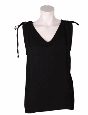 Top Donna Crincle Black - Bindi