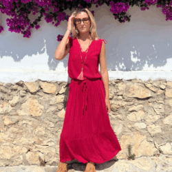 Top Donna Crincle Fuchsia - Bindi - Afbeelding 2