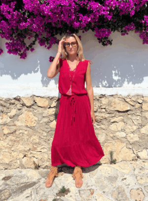 Rok Jane Fuchsia Blue Crincle - Bindi