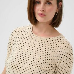Top KAliz Feather Gray Melange/Black Dot - Kaffe