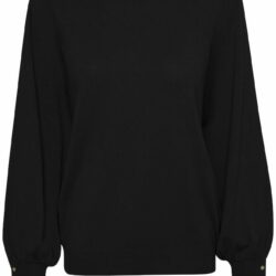 Trui KAlizza Round Neck Buttons Black Deep - Kaffe