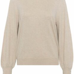Trui KAlizza Round Neck Buttons Feather Grey Melange - Kaffe