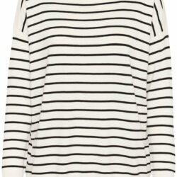 Trui KAlizza Boatneck Chalk/Black Stripe - Kaffe