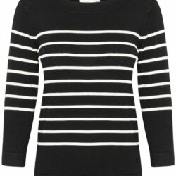 Trui KAlizza Round Neck Buttons Black Deep - Kaffe