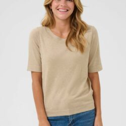 Trui KAlizza Boatneck Solid Chalk - Kaffe